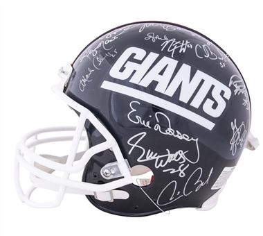 1986/1990 New York Giants Multi Signed Giants Full Size Helmet With 28 Signatures (Schwartz)